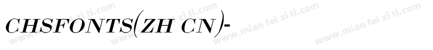 chsfonts(zh cn)字体转换